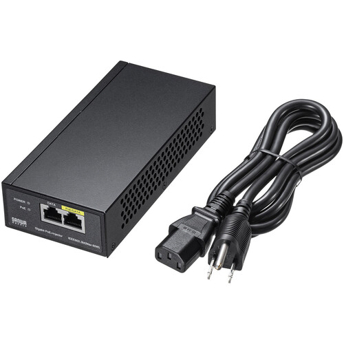 サンワサプライ（SANWA SUPPLY）　ＰｏＥインジェクター（電源内蔵・ＩＥＥＥ８０２．３ｂｔ対応）　【品番：LAN-GIHINJ5】