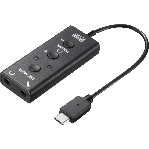 【別途送料あり】サンワサプライ（SANWA SUPPLY）　ＵＳＢオーディオ変換アダプタ（ＴｙｐｅＣ）　【品番：MM-ADUSBTC1】
