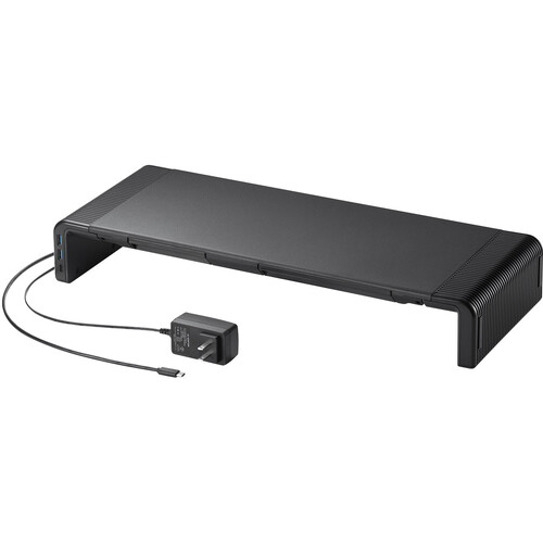 サンワサプライ（SANWA SUPPLY）　ＵＳＢ　Ｔｙｐｅ?Ｃ接続ハブ付き机上ラック　ブラック　【品番：MR-LC210CHBK】｜住設プロ　店
