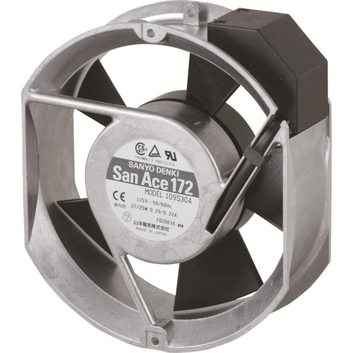 【別途送料あり】山洋電気　ＳａｎＡｃｅ　ＡＣファン（Φ１７２×１５０×５１ｍｍ　ＡＣ１１５Ｖ　センサ無）　【品番：109S304】