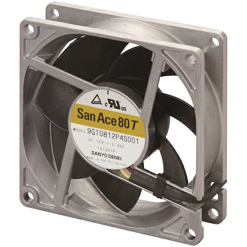 【別途送料あり】山洋電気 SanAce 耐温ファン(□80×25 DC12V-リード線仕様) 【品番:9GT0812P4S001】
