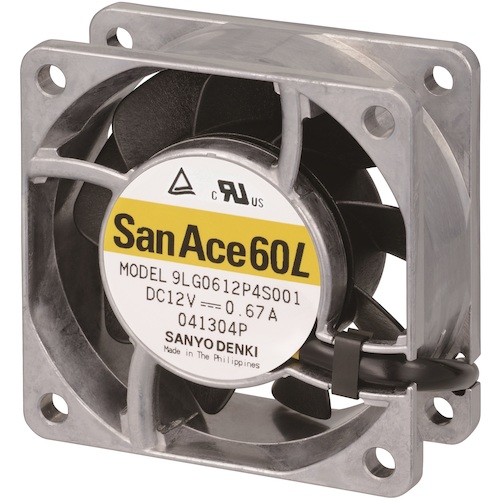 【別途送料あり】山洋電気　ＳａｎＡｃｅ　長寿命ファン（６０×２５ｍｍ　ＤＣ１２Ｖ－リード線仕様）　【品番：9LG0612P4S001】