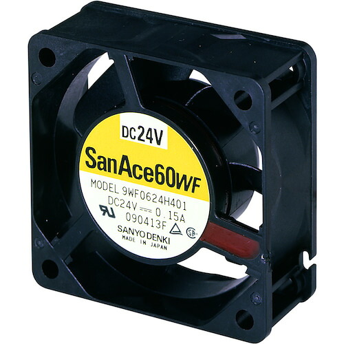 【別途送料あり】山洋電気　ＳａｎＡｃｅ　防油ファン（６０×２５ｍｍ　ＤＣ２４Ｖーリード線仕様）　【品番：9WF0624H401】