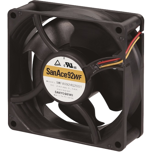 【別途送料あり】山洋電気　ＳａｎＡｃｅ　防油ファン（９２×３２ｍｍ　ＤＣ２４Ｖ－リード線仕様）　【品番：9WFA0924G2001】