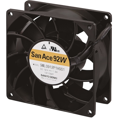 【別途送料あり】山洋電気 SanAce 防水ファン(□92×38mm DC12V) 【品番:9WL0912P1H001】