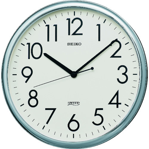 セイコーウオッチ　ＳＥＩＫＯ　クオーツ掛時計　オフィスクロック　直径３１４&times;３６　Ｐ枠　銀色　【品番：KH220A】｜住設プロ　店