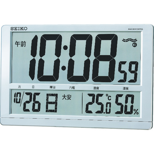 セイコーウオッチ　ＳＥＩＫＯ　大型液晶電波掛置兼用時計　【品番：SQ433S】