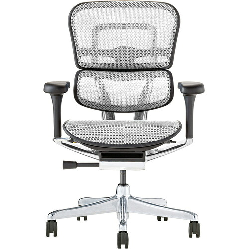 【別途送料あり】関家具　エルゴヒューマン　オフィスチェア　エルゴヒューマンプロ２　ロータイプ　ブラックフレーム　張地　ホワイト　【品番：EHP2-LAM-BF-WH】 74,572円