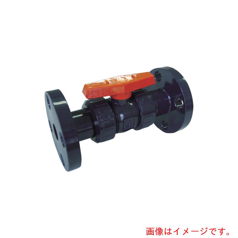 積水化学工業（SEKISUI）　エスロン　塩ビ製ボールバルブ　フランジ式　本体ＰＶＣ　ＯリングＥＰＤＭ　５０　長さ２３４ｍｍ×高さ１８５ｍｍ　【品番：BV50FX】