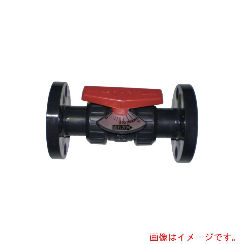 【別途送料あり】積水化学工業（SEKISUI）　エスロン　ＹＰボール弁　ＰＶＣ／ＥＰＤＭ　ＪＩＳ１０Ｋフランジ　４０Ａ　【品番：YB4FB】