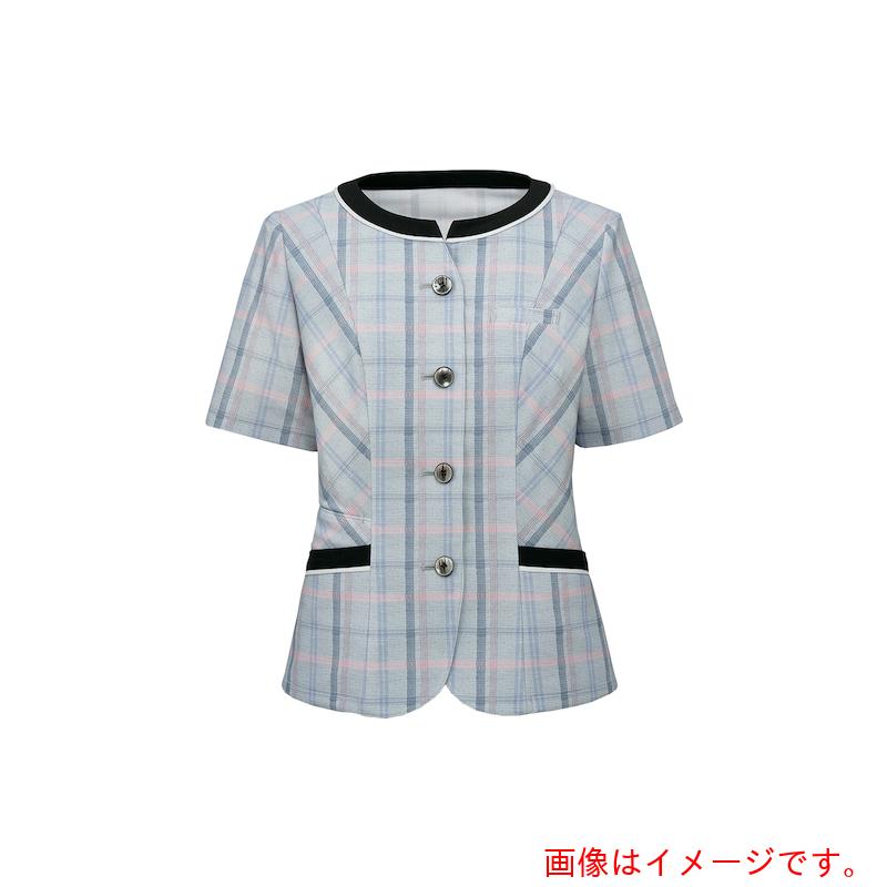 ★サーヴォ(SERVO) GROW エコチェック・ニットオーバーブラウスグレー系19 【品番:GOBL-2301-B5-19】|住設プロ 店
