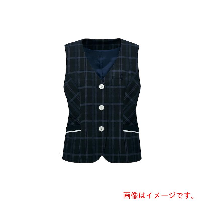 ★サーヴォ(SERVO) GROW エコチェック・ニットベスト紺系15 【品番:GVEL-2302-K5-15】|住設プロ 店