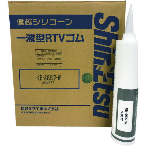 【別途送料あり】信越化学工業　シーリング　低分子シロキサン低減タイプ　３３０ｍｌ　白色　【品番：KE4897W-330】