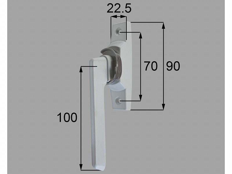 LIXIL（新日軽） 窓用グレモンハンドル錠（R） 白いこと 【品番：H8ATL282R】 木材・建築資材・設備-その他