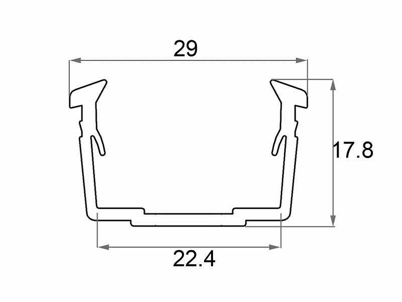 LIXIL（新日軽）　グレチャン（26溝幅、22mm用）　ブラック系　【品番：SGCA2622】