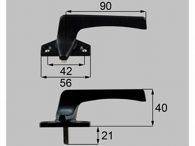 LIXIL(新日軽) カムラッチハンドル R ブラック系 【品番:S8KH149R】