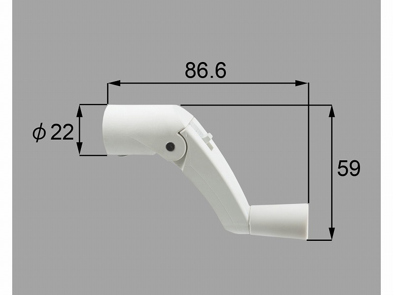 【メール便対応】LIXIL（新日軽）　樹脂製中折れ式ハンドル（40mm仕様）　ホワイト　【品番：H8KH1157】