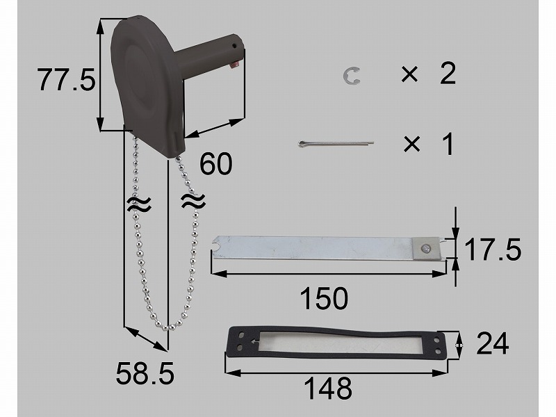 LIXIL（新日軽） プーリー・チェーン店仕かける 赤銅色系 【品番：SMMU485S01】 その他-木材・建築資材・設備-花・ガーデン・DIY