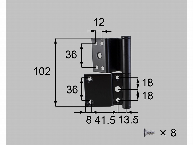 LIXIL（新日軽） 丁番（R） 黒いこと系 【品番：BS8H84RSNCA】 木材・建築資材・設備-その他-花・ガーデン・DIY