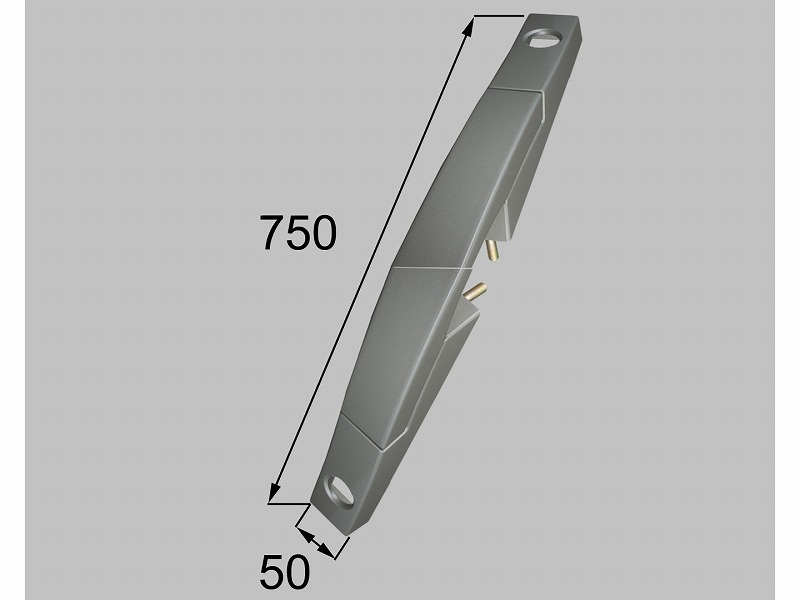 LIXIL（新日軽） プッシュプルハンドルB型 屋外側手持ち部分 薄墨色系 【品番：A8DL1745】