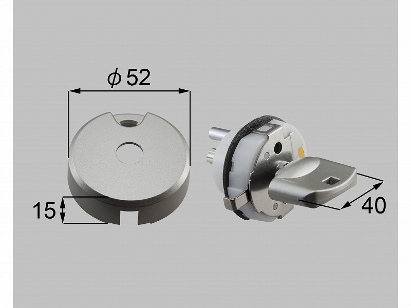 LIXIL（新日軽）　脱着サムターン（一般）　シルバー　【品番：A8DL1814】