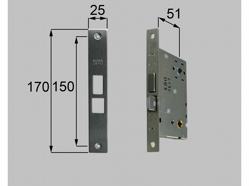 コンポーレ主錠ケース 新日軽 C8NDL229P2 バックセット44㎜ 【公式通販】
