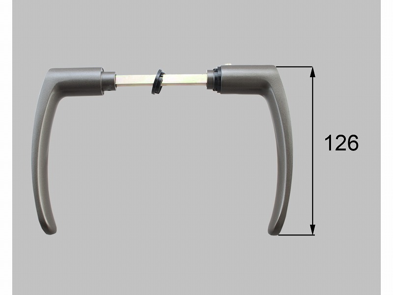 LIXIL（新日軽）　RB型錠ハンドルセット片開き・両開き用（内外各1）　ブロンズ系　【品番：98AAB1373】