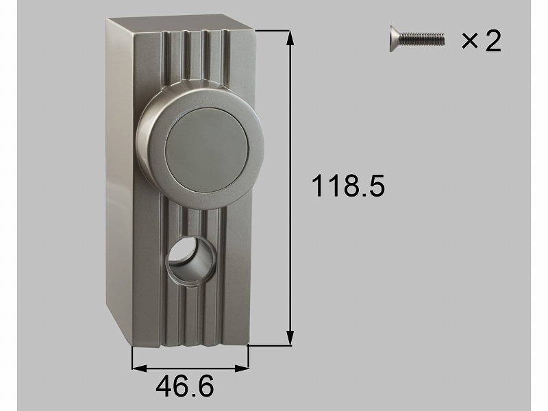 LIXIL（新日軽）　RH型錠外部化粧座セット掛側（形材用片開き）　シルバー　【品番：FU8AAB1450】
