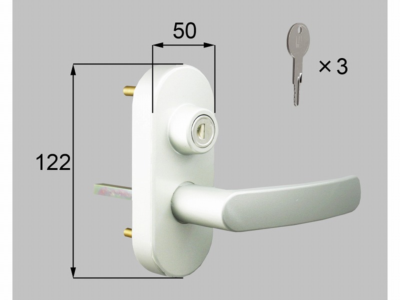 LIXIL（新日軽）　NB型錠外部化粧座ハンドルセット掛側（片開き・両開き用）　ホワイト　【品番：H8AAB1354】