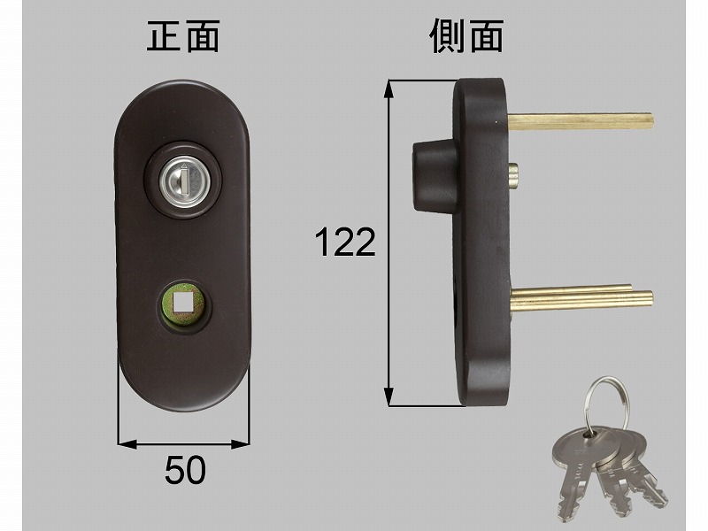 LIXIL（新日軽）　RB型錠外部化粧座セット掛側（片開き・両開き用）　CBブラウン　【品番：R8AAB1375】