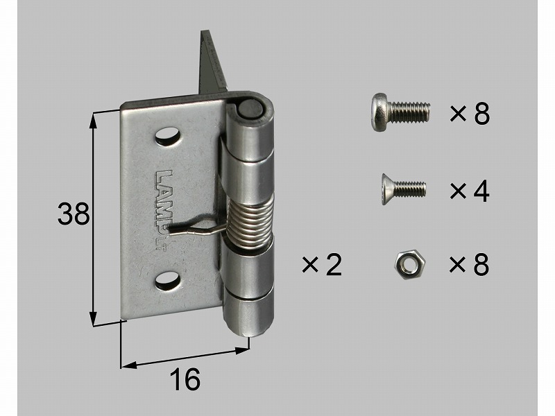 LIXIL（新日軽） モデノ役立つこと門ばしら弾機丁番 しろがね色 【品番：A8AAB1693】