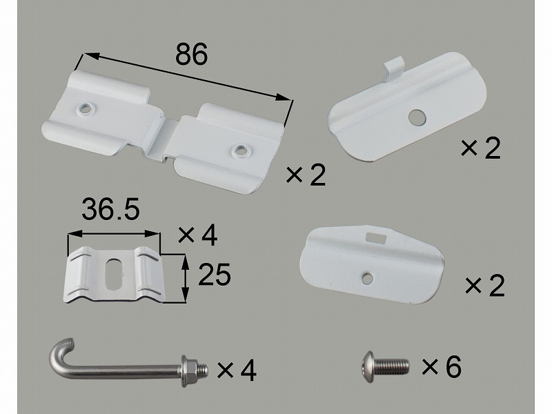 LIXIL（新日軽）　マイアミ5型フェンス 柱金具　ホワイト　【品番：H8AAB0103】