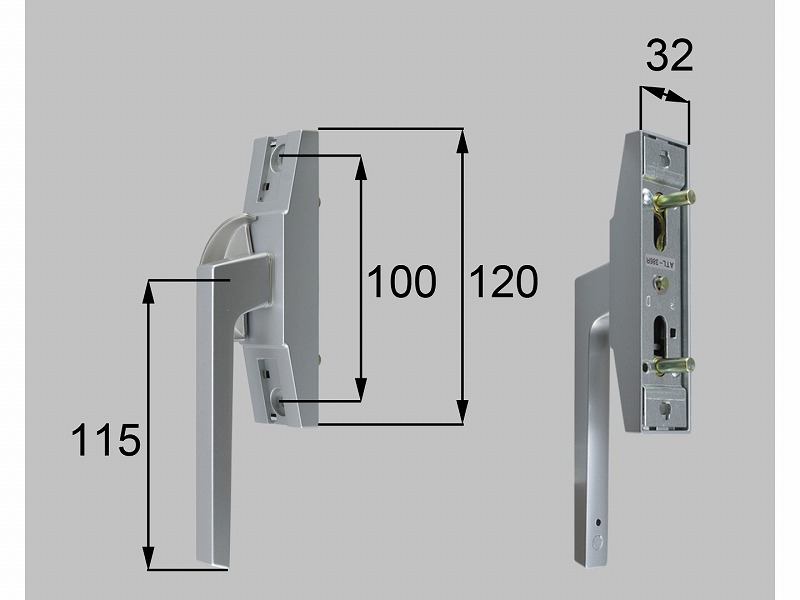LIXIL（新日軽） グレモンハンドル（鍵を掛ける無） R しろがね色 【品番：SVK143RS01】