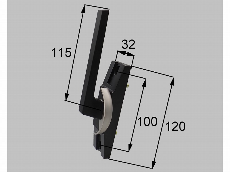 LIXIL（新日軽） グレモンハンドル（鍵を掛ける無） R 黒いこと系 【品番：SVKT218RS01】