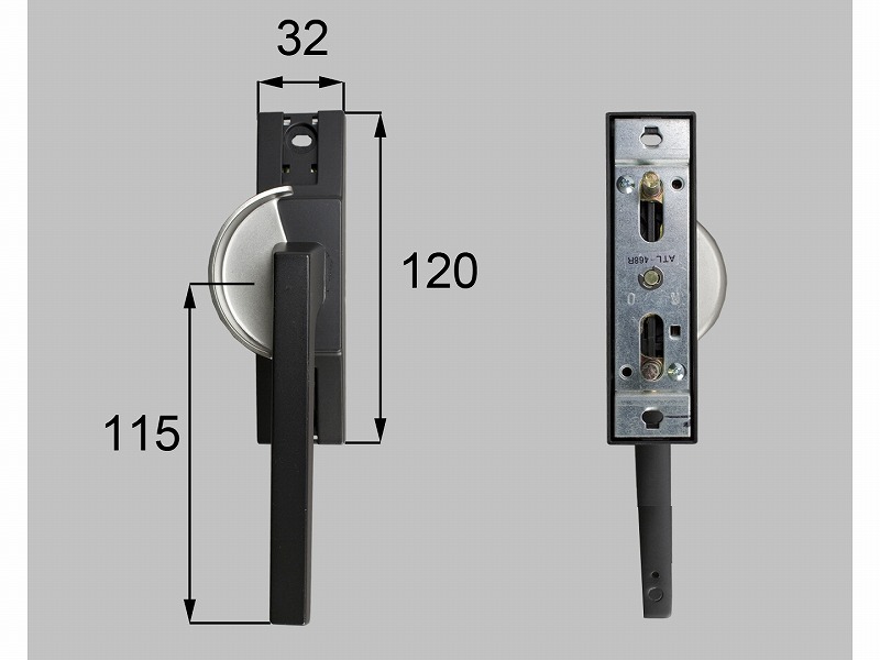 LIXIL（新日軽）　グレモンハンドル（ロック無） R　ブラック系　【品番：SVKT222RS01】