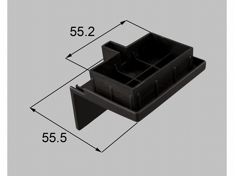 LIXIL（新日軽）　召合せ下部プルバーキャップ（結露受け型）　ブラック系　【品番：SVQT446S01】