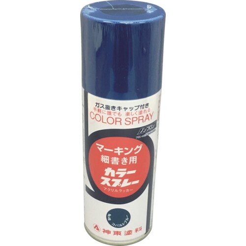 【別途送料あり】シントーファミリー　マーキングカラースプレー（細書）　コバルトブルー　３００ＭＬ　【48個】　【品番：3061-0.3】