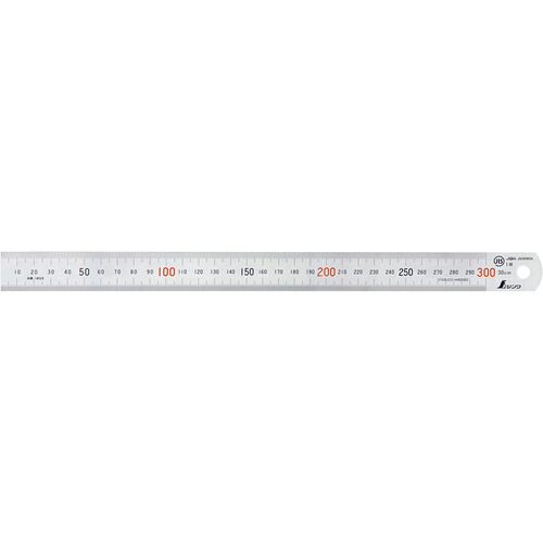 シンワ測定　シンワ　直尺　ステン３００ｍｍ　ＪＣＳＳ校正証明書付　【品番：19019】
