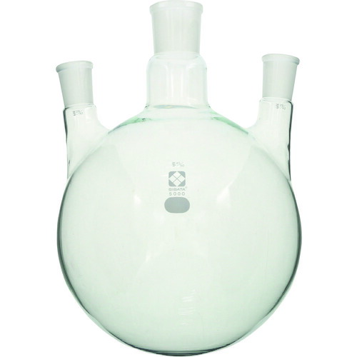 柴田科学の科目（SIBATA） 似ている摺合三口丸底瓶 ４５／５０ ５０００ｍＬ 【品番：005330-4551】
