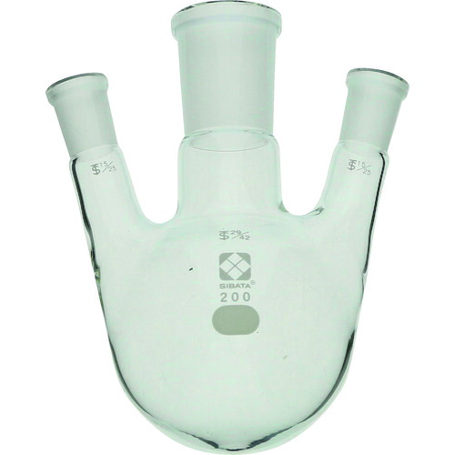 柴田科学の科目（SIBATA） 似ている摺合三口丸底瓶 ２９／４２－１５／２５ ２００ｍＬ 【品番：005360-15200】
