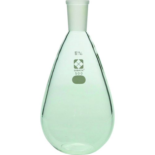 柴田科学（SIBATA）　共通摺合平底なす形フラスコ　２４／４０　５００ｍＬ　【品番：005400-24500】