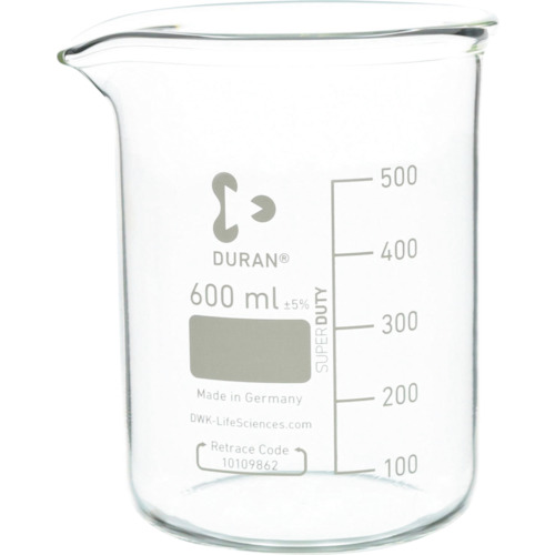 柴田科学（SIBATA）　スーパー肉厚ビーカー　６００ｍＬ　１０入　【品番：010060-600A】