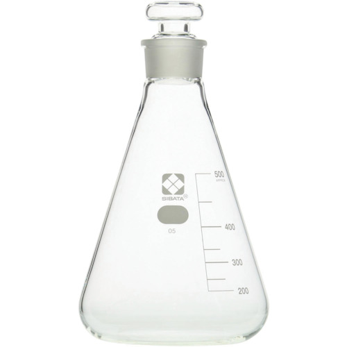 柴田科学の科目（SIBATA） 共栓三角瓶 ５００ｍＬ １０入 【品番：010330-0500A】