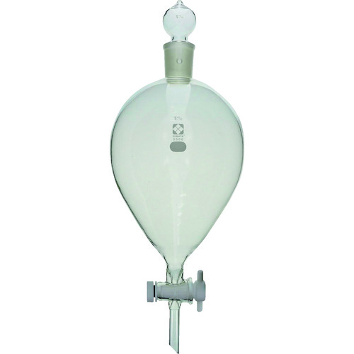柴田科学（SIBATA）　分液ロート　スキーブ形　ＰＴＦＥコック付　３０００ｍＬ　【品番：014260-3000】｜住設プロ　店