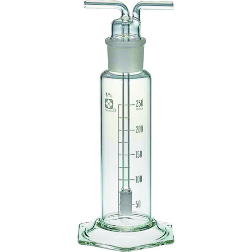柴田科学（SIBATA）　共通摺合ガス洗浄びん　円筒フィルター付　８５ＧＰ２５０　２５０ｍＬ　【品番：014650-6】｜住設プロ　店