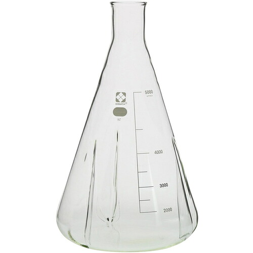 柴田科学の科目（SIBATA） バッフル付三角瓶 ５０００ｍＬ 【品番：016340-5000】