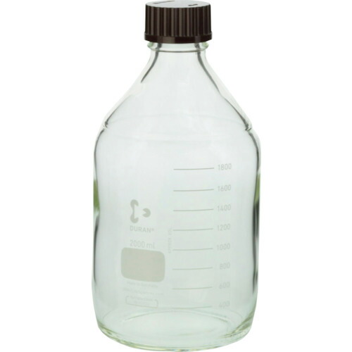 柴田科学（SIBATA）　耐熱ねじ口びん　赤キャップ付　２０００ｍＬ　【品番：017200-20001】