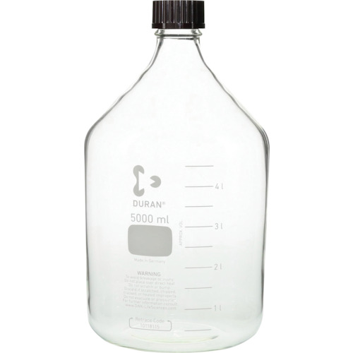 柴田科学の科目（SIBATA） 耐熱ねじ口びん 赤旗がしら付 ５０００ｍＬ 【品番：017200-50001】