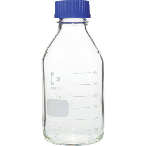 柴田科学の科目（SIBATA） 耐熱ねじ口びん 青旗がしら付 ７５０ｍＬ 【10個】 【品番：017200-750A】