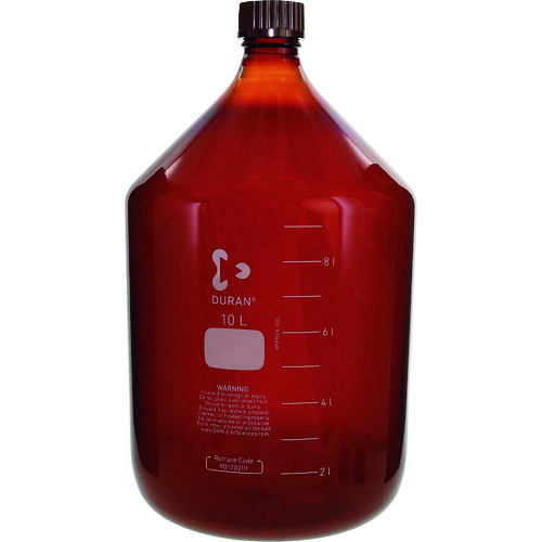柴田科学の科目（SIBATA） 耐熱ねじ口びん 茶褐色 赤旗がしら付 １００００ｍＬ 【品番：017210-100001】